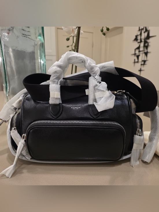 Coach Other - Coach Compass 25 with Pockets in Black Glazed Leather